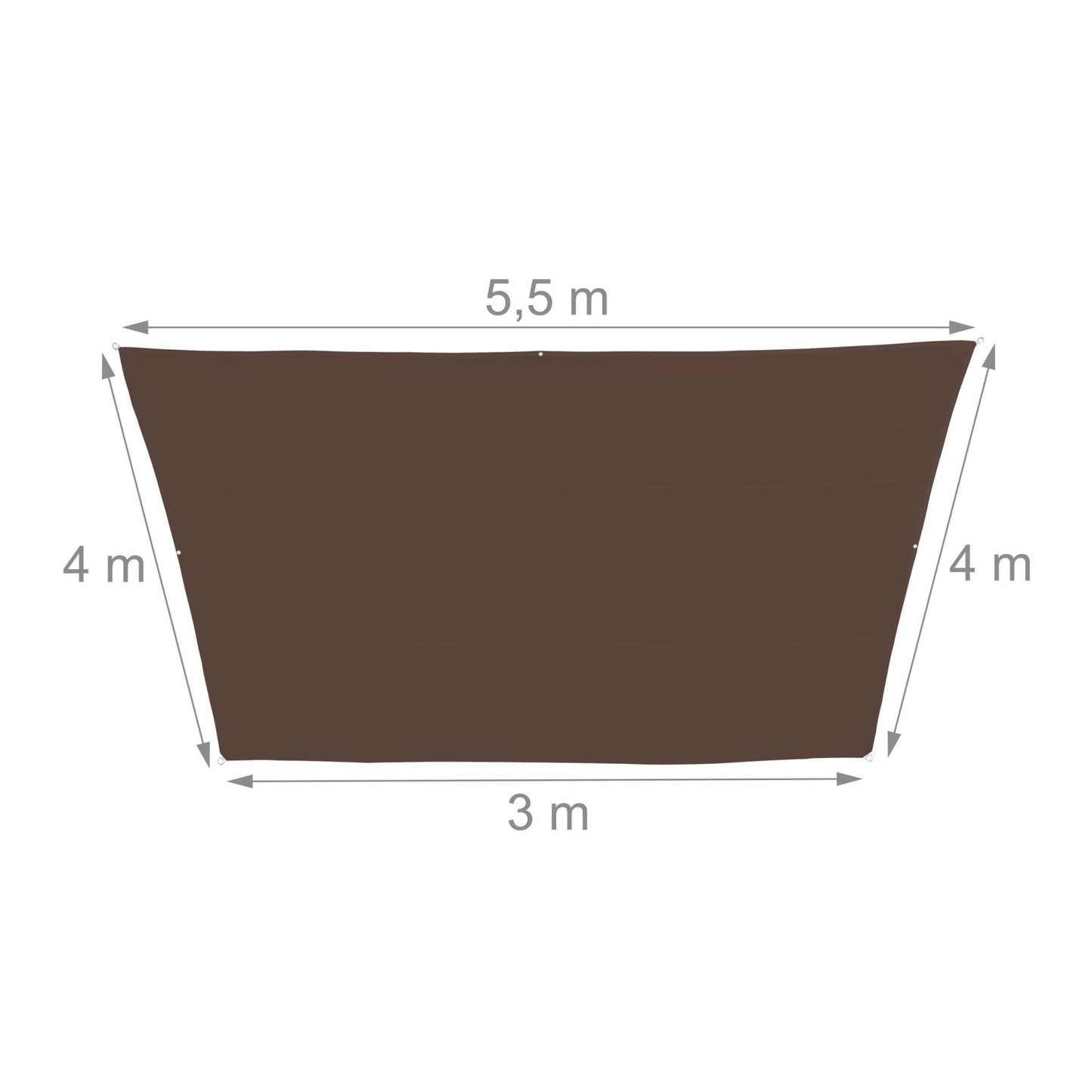Sun sail trapezoidal brown