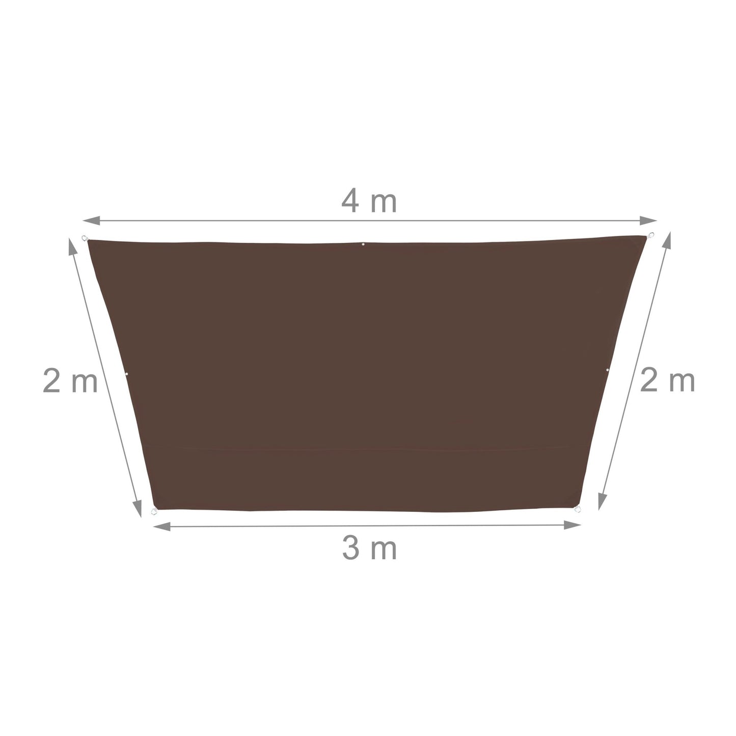 Sun sail trapezoidal brown