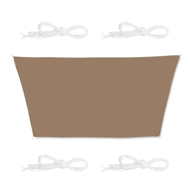Sun sail trapezoidal coffee brown