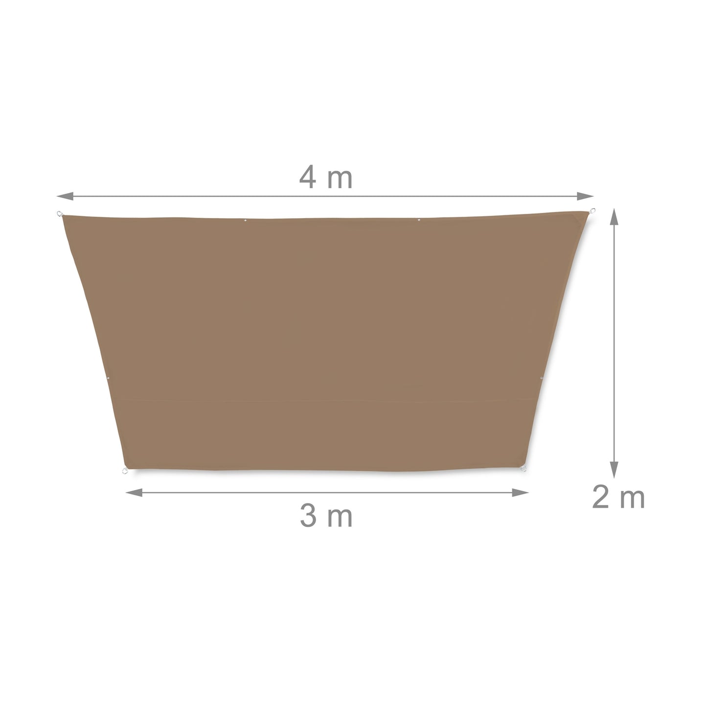Sun sail trapezoidal coffee brown