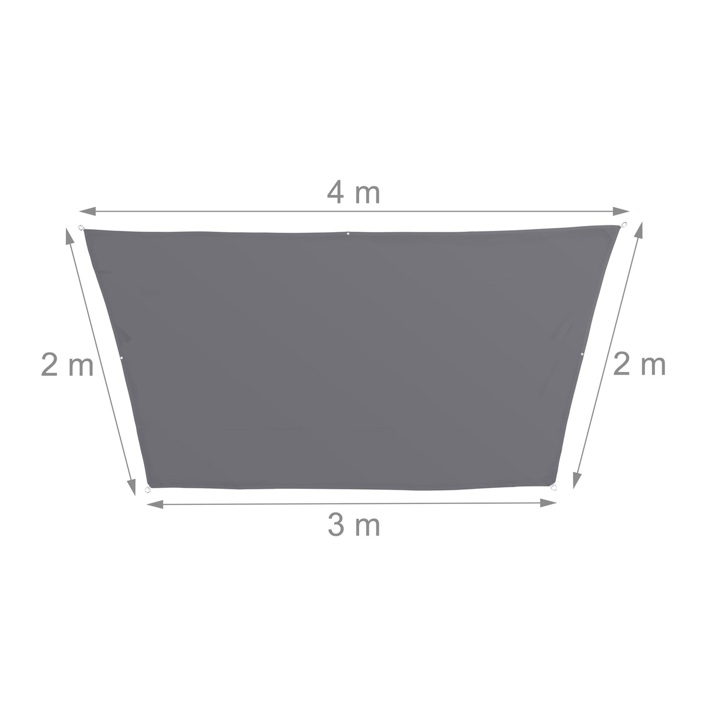 Sun sail trapezoidal gray