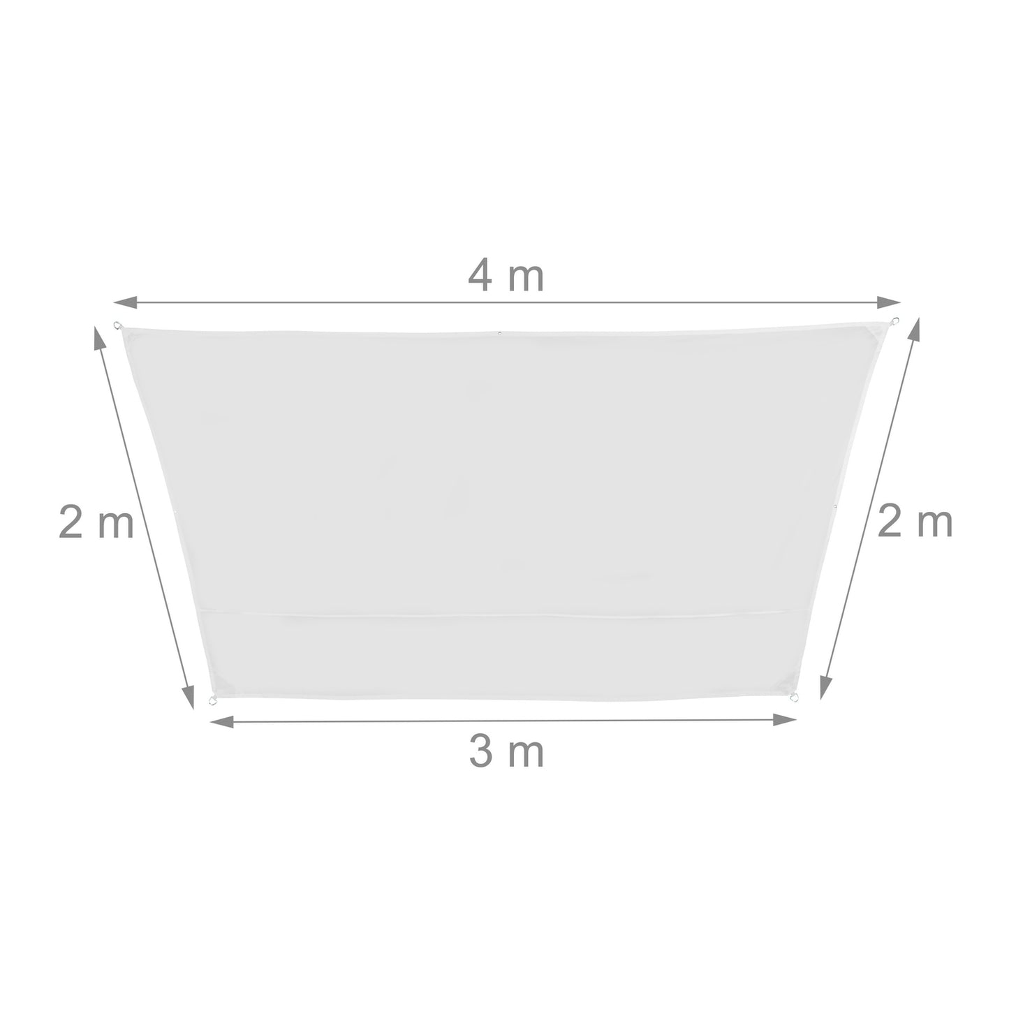 Sun sail trapezoidal white
