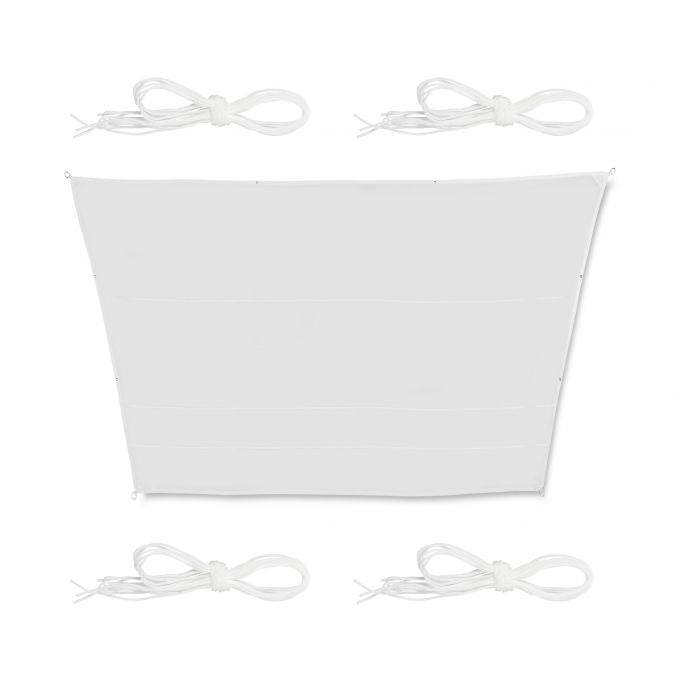 Sun sail trapezoidal white