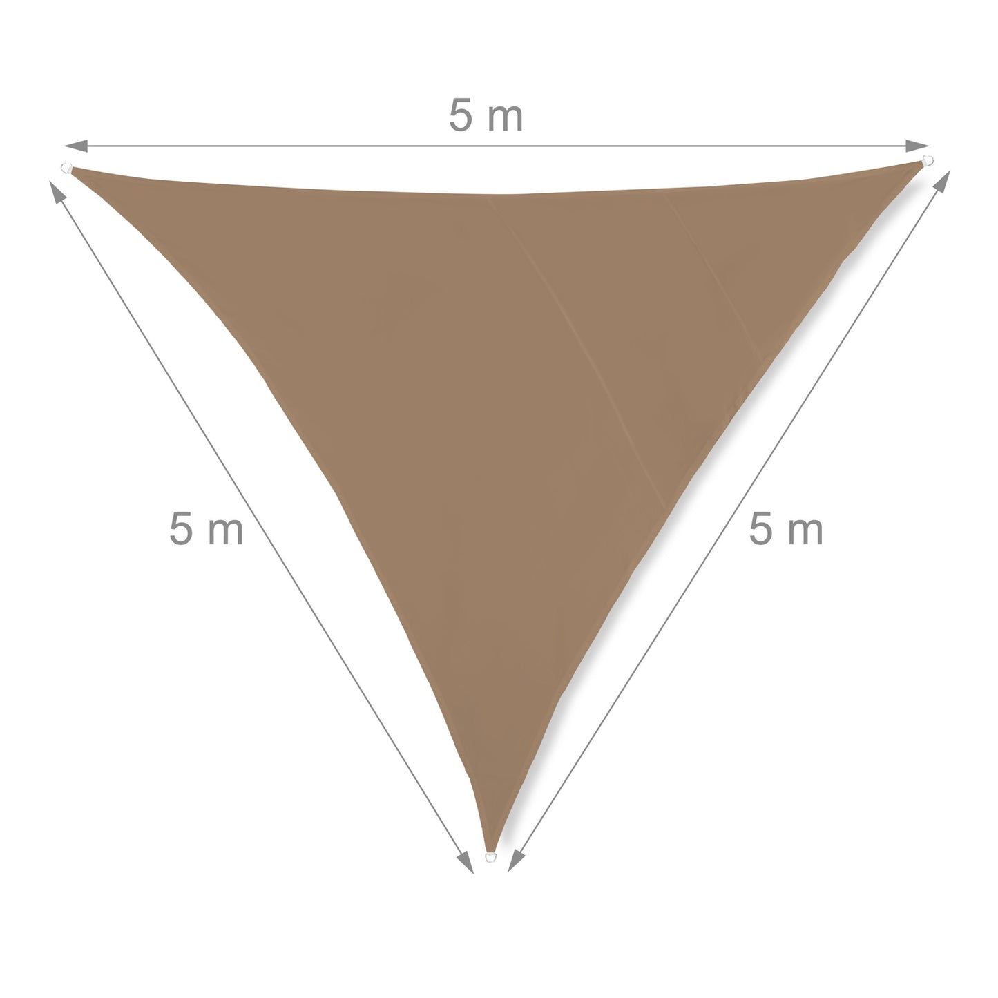 Sun sail triangular coffee brown