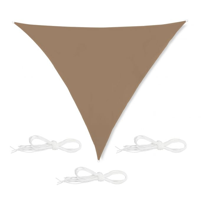 Sun sail triangular coffee brown