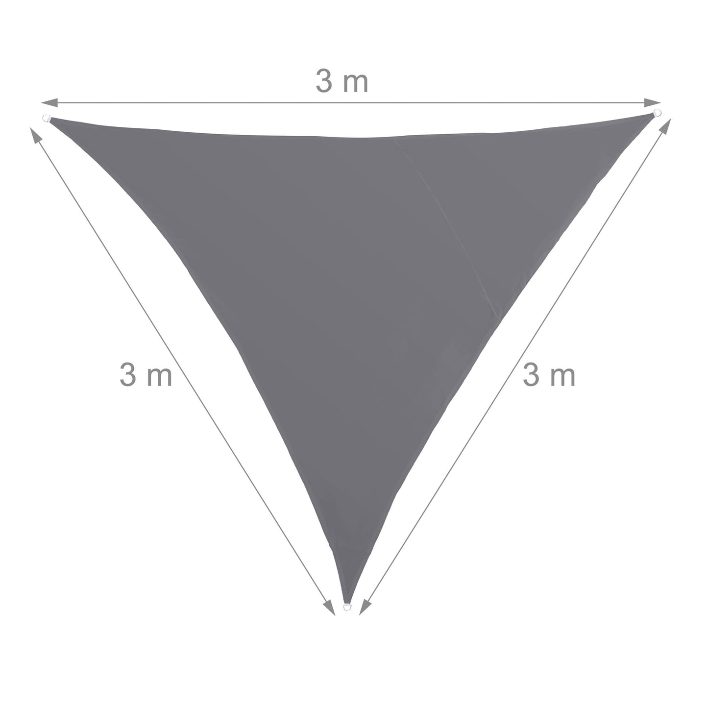 Sun sail triangular grey
