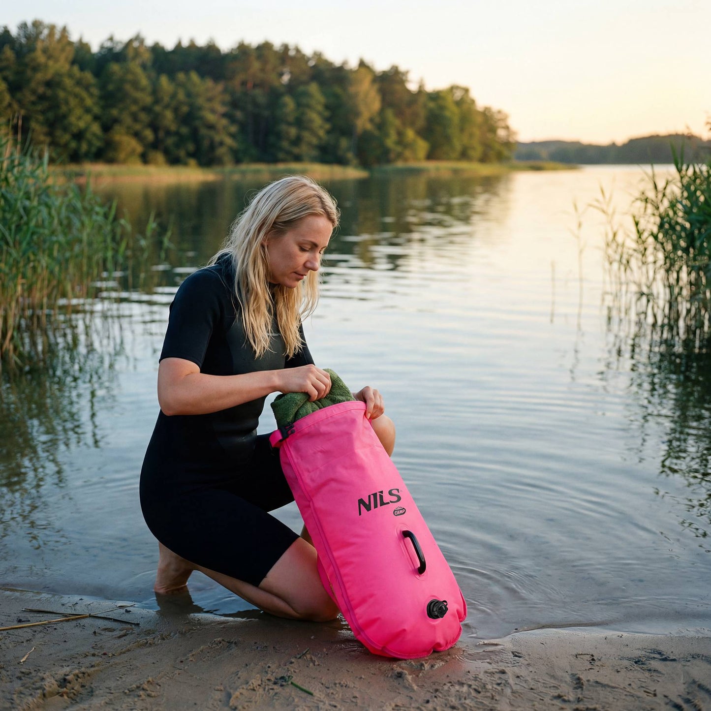 Swimming Safety Buoy With 28L Dry Bag, Backpack