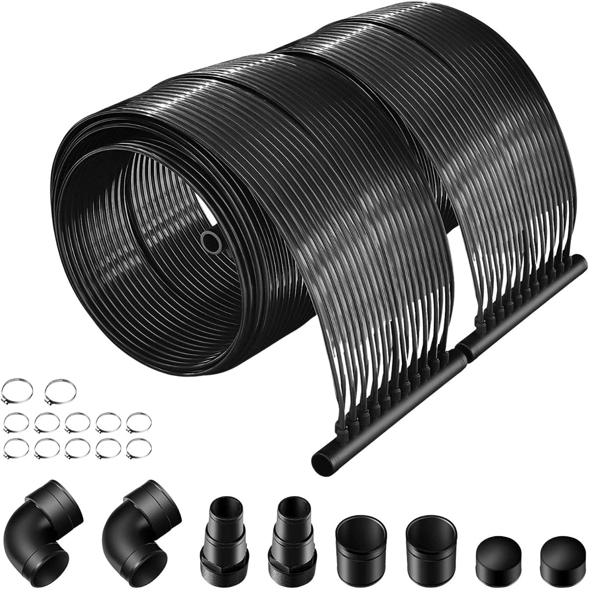 Swimming pool heating 600 x 75 cm solar collector panels for 25800 L in-ground and above-ground pools