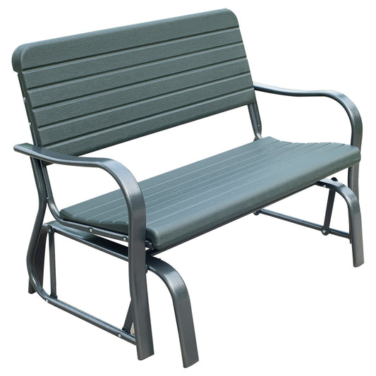 Metal garden swing bench - 2-seater for outdoor relaxation