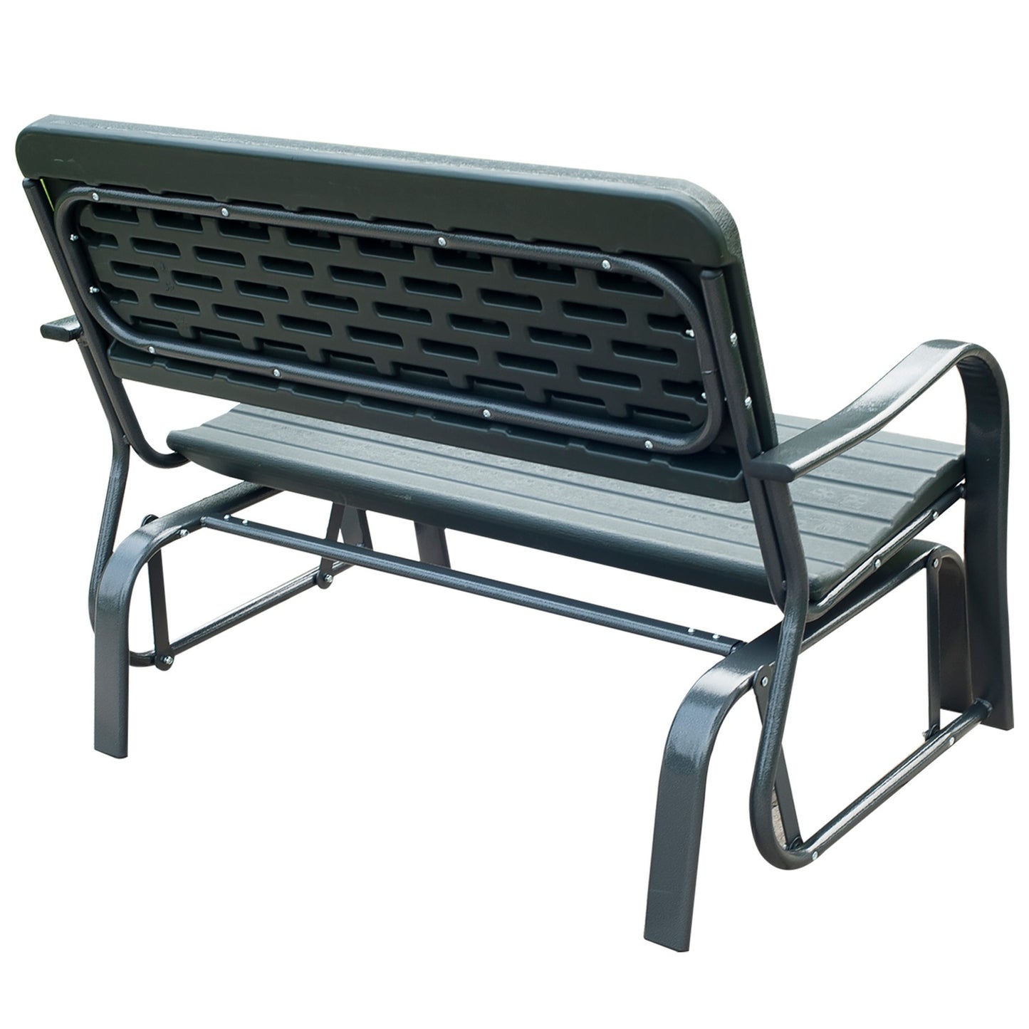 Metal garden swing bench - 2-seater for outdoor relaxation