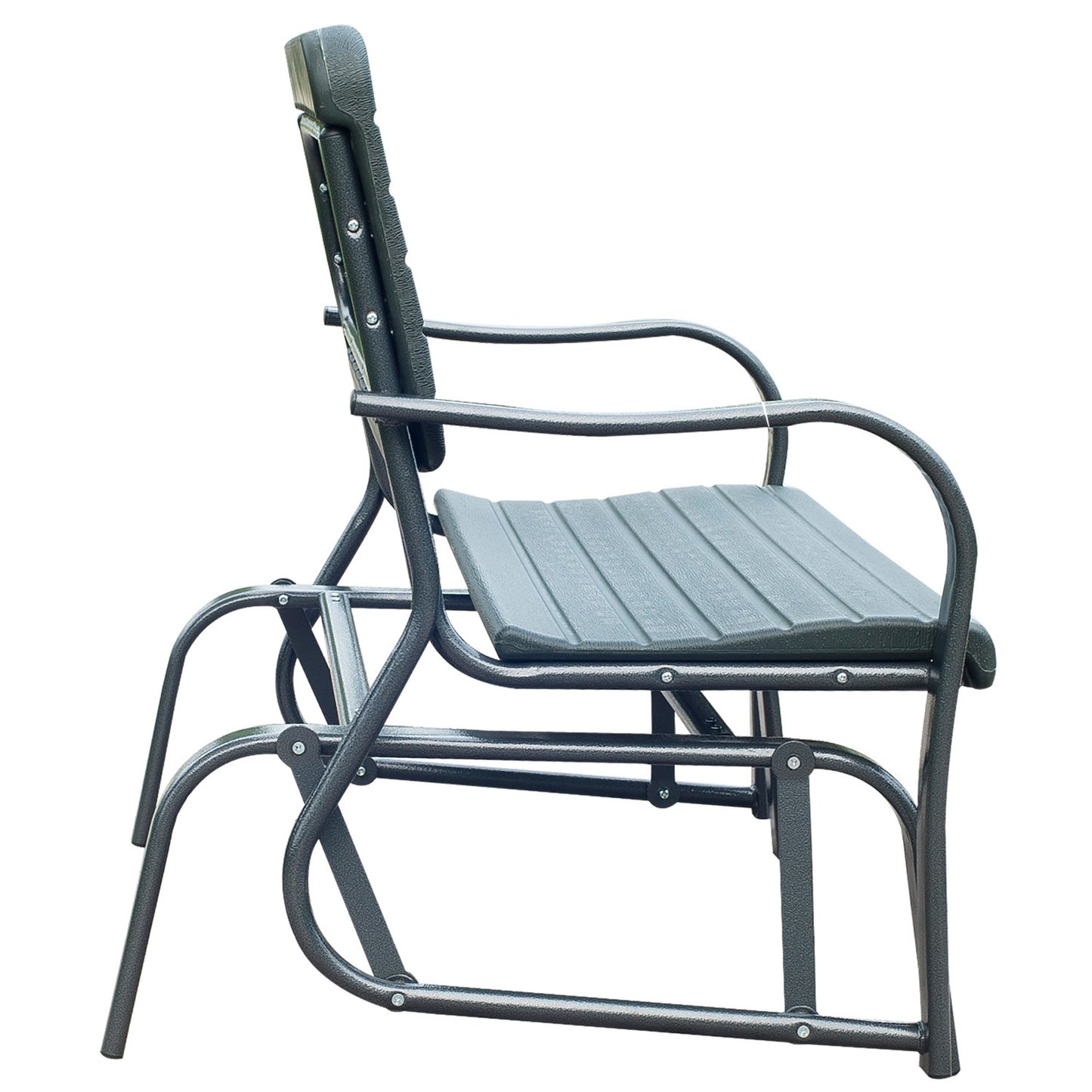 Metal garden swing bench - 2-seater for outdoor relaxation