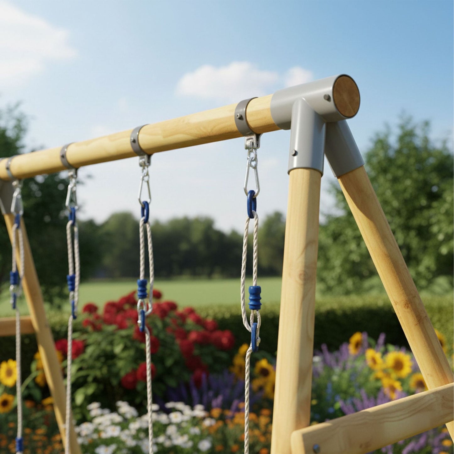 Swing Connector for Round Wooden Posts, Steel