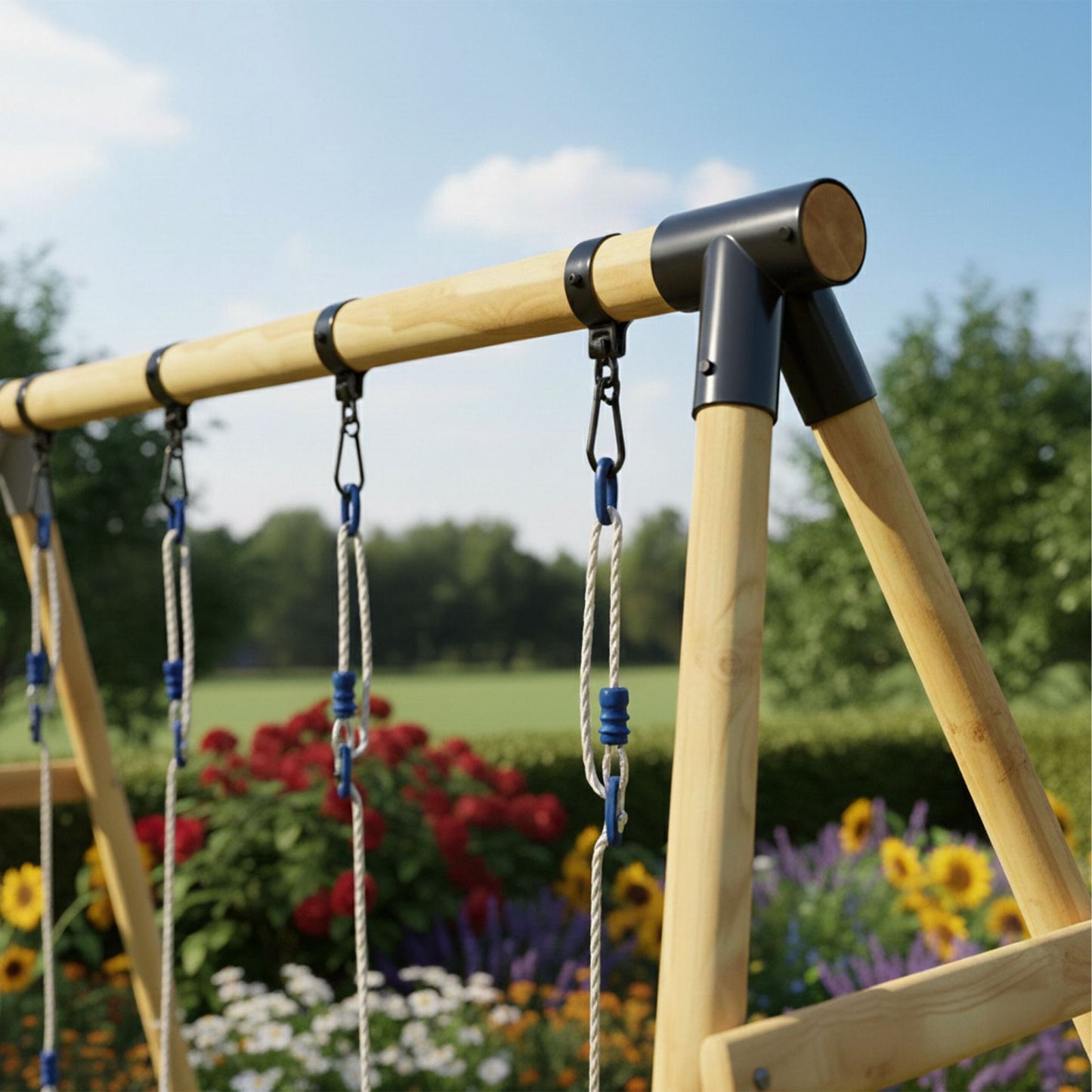 Swing Connector for Round Wooden Posts, Steel