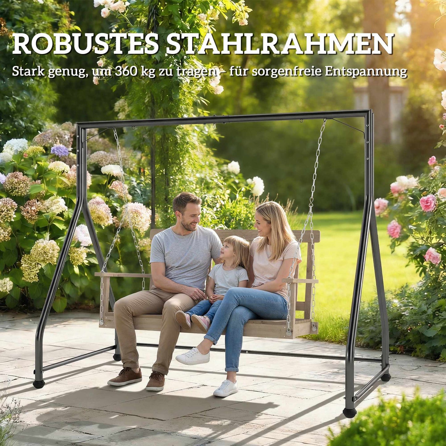 Swing Frame, 360kg Capacity, Steel, 2-3 Seater