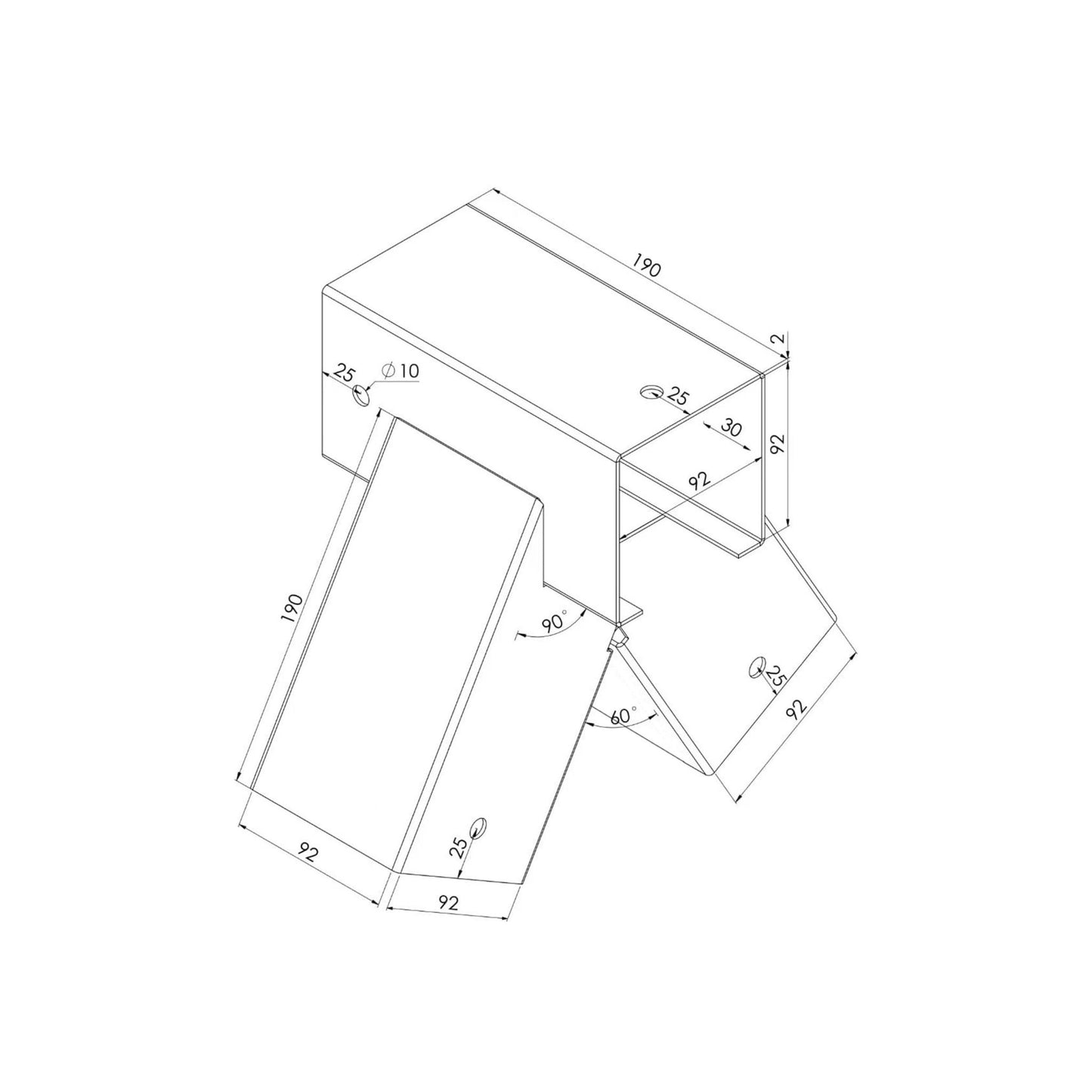 Swing Frame Connector, A-Shape, Carbon Steel, Weatherproof