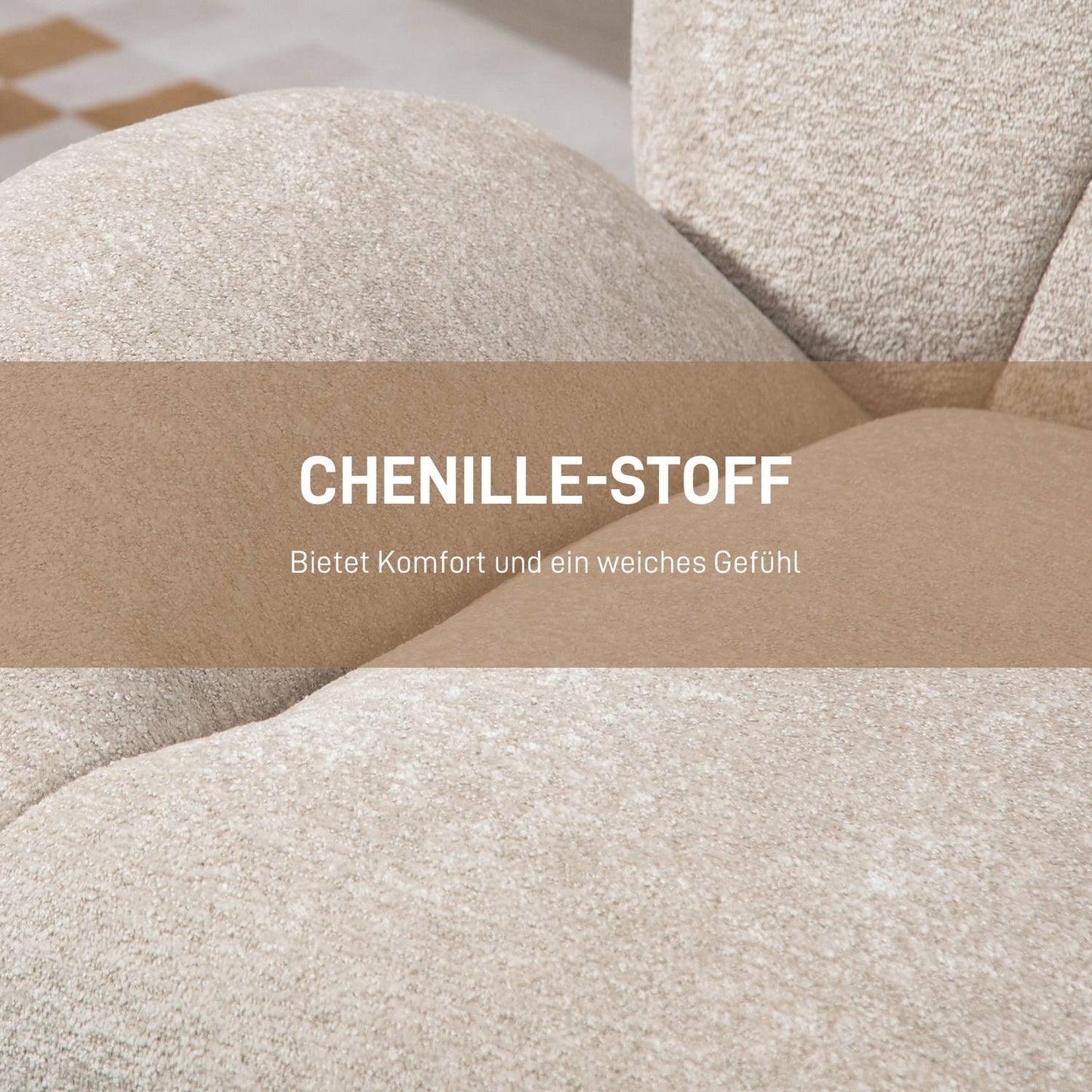 Swivel Accent Chair, Cream White, Chenille Fabric, Steel Base