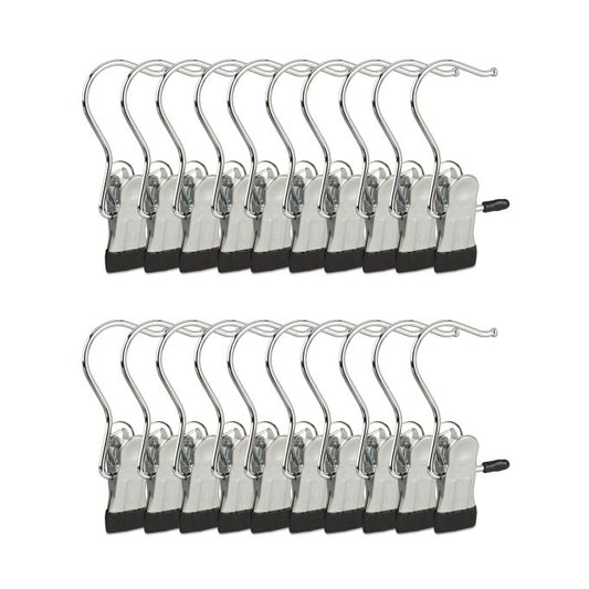 Swivel Boot Hangers Set of 20 Single Metal Clip Coat Hangers