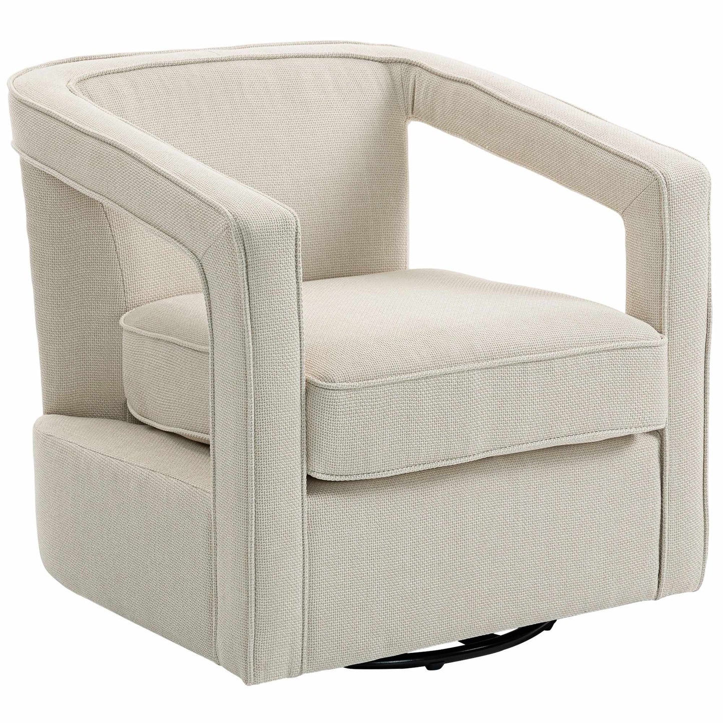 Swivel Lounge Chair, Beige, 360 Rotation, 77 x 75 x 72 cm