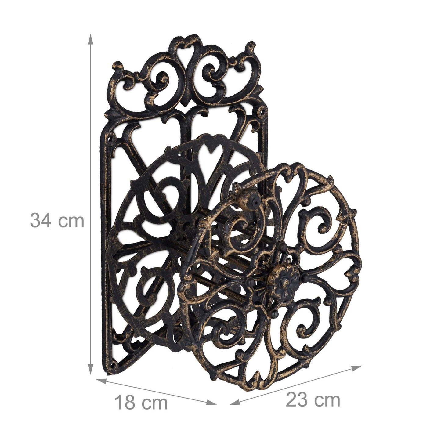 Swivel cast iron hose holder