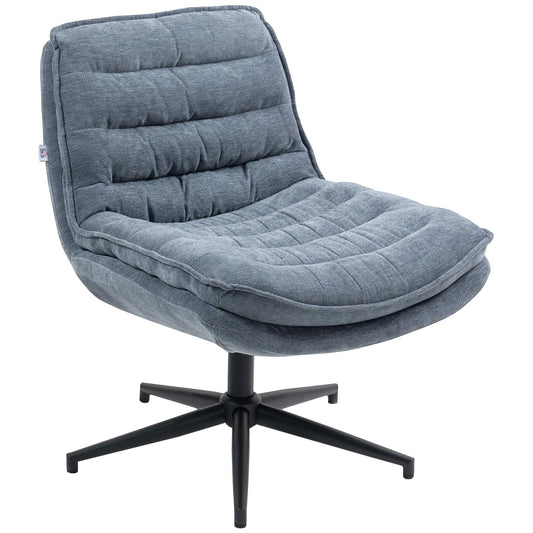 Swivel office chair with wide seat, spacious upholstered chair for the office, study, dark grey