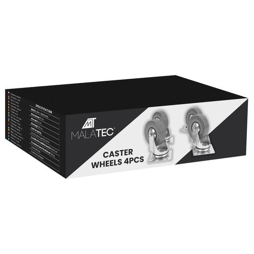 Swivel wheels - set of 4 pcs. Malatec 22537