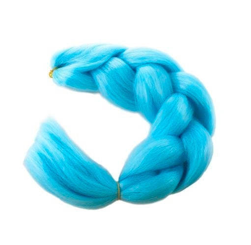 Synthetic hair braids - blue