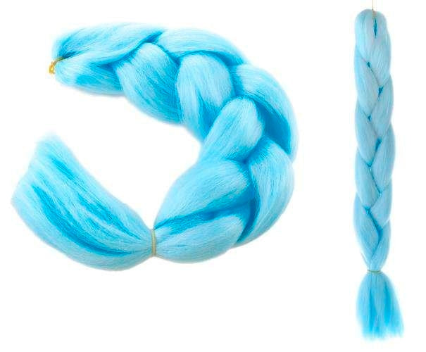Synthetic hair braids - blue