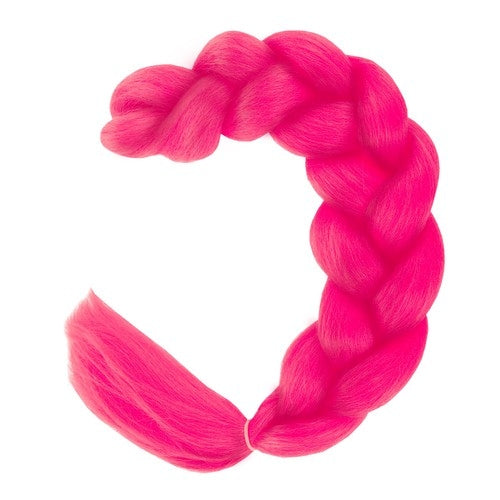 Synthetic hair braids - dark pink