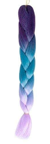Synthetic hair braids ombre blue/fio W10342