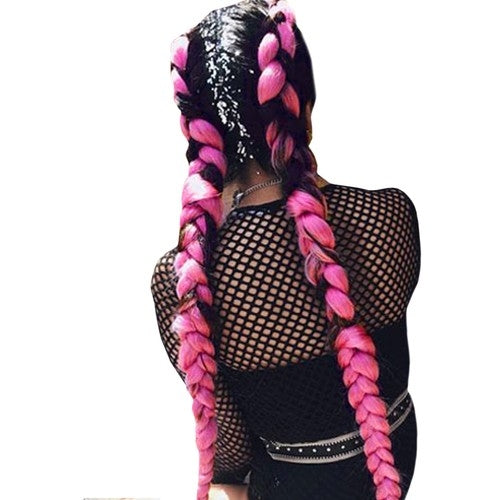 Synthetic hair braids - purple