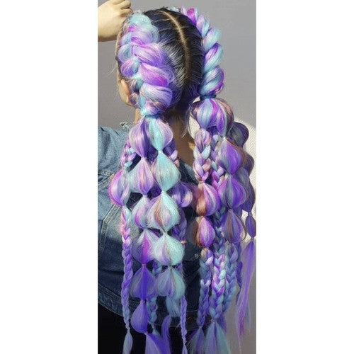Synthetic hair ombre blue/fiol Soulima 21366