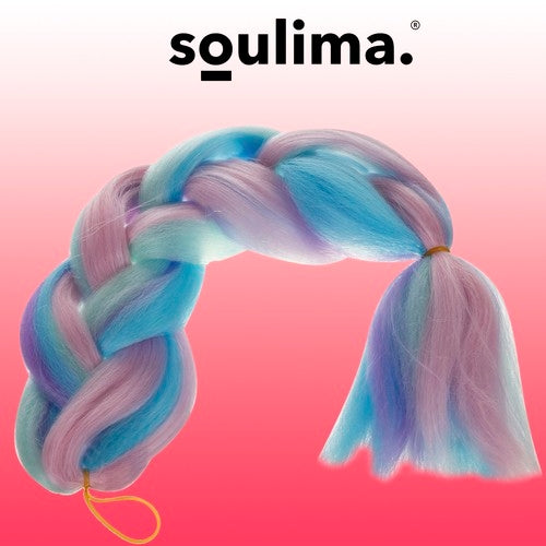 Synthetic hair ombre blue/fiol Soulima 21366