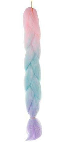 Synthetic hair ombre braids pink/ni/f W10341