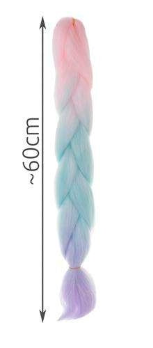 Synthetic hair ombre braids pink/ni/f W10341