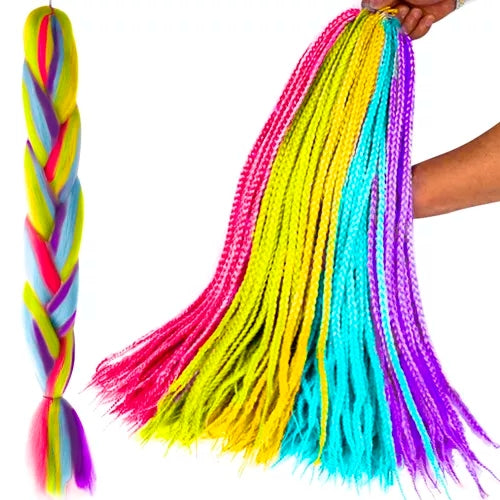 Synthetic hair rainbow braids Soulima 23571