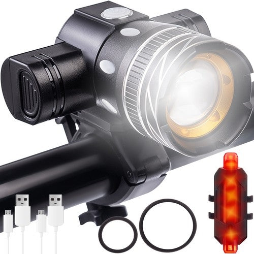 T6 USB bicycle light + rear light