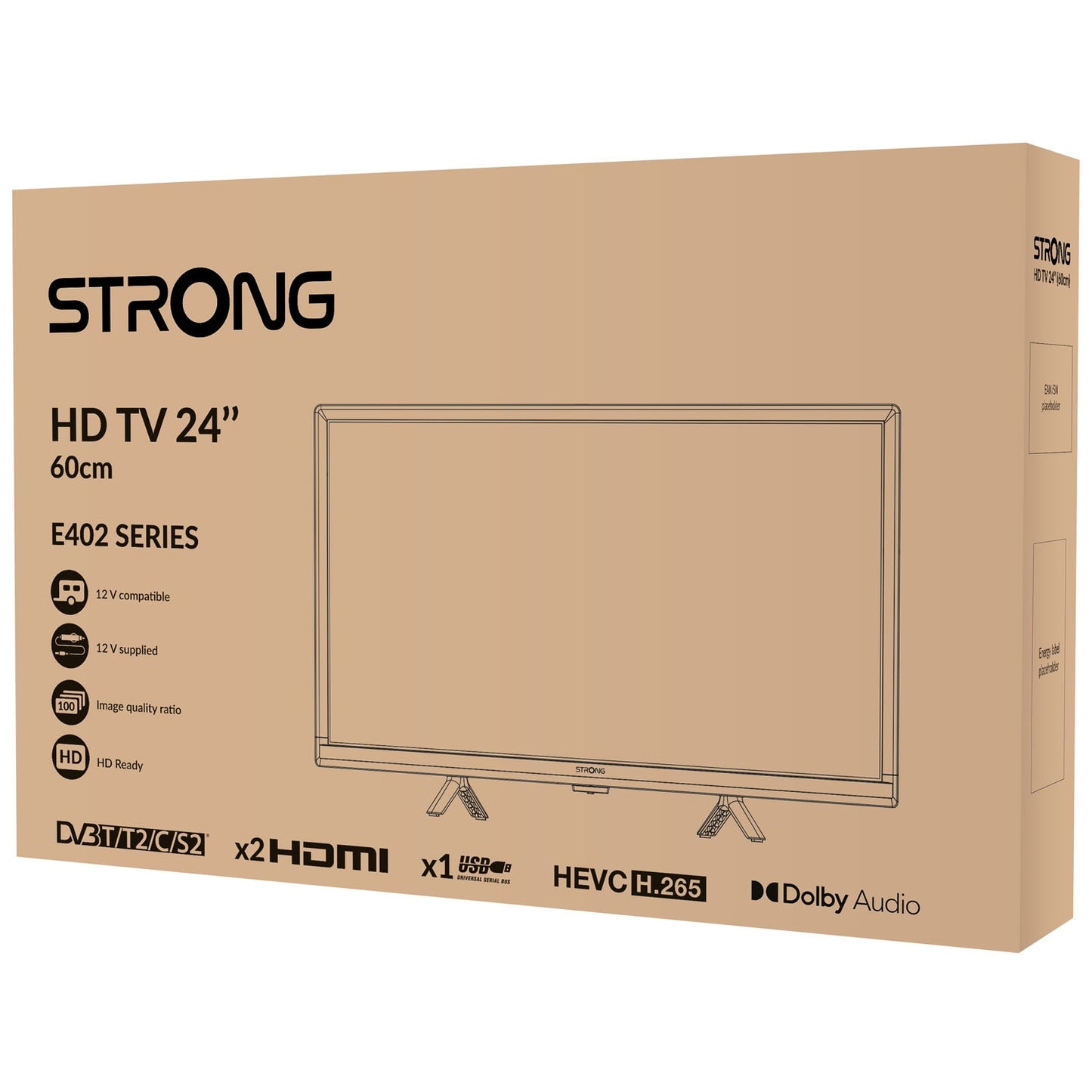 TV 24" 230/12Volt SRT24HE4023 Black