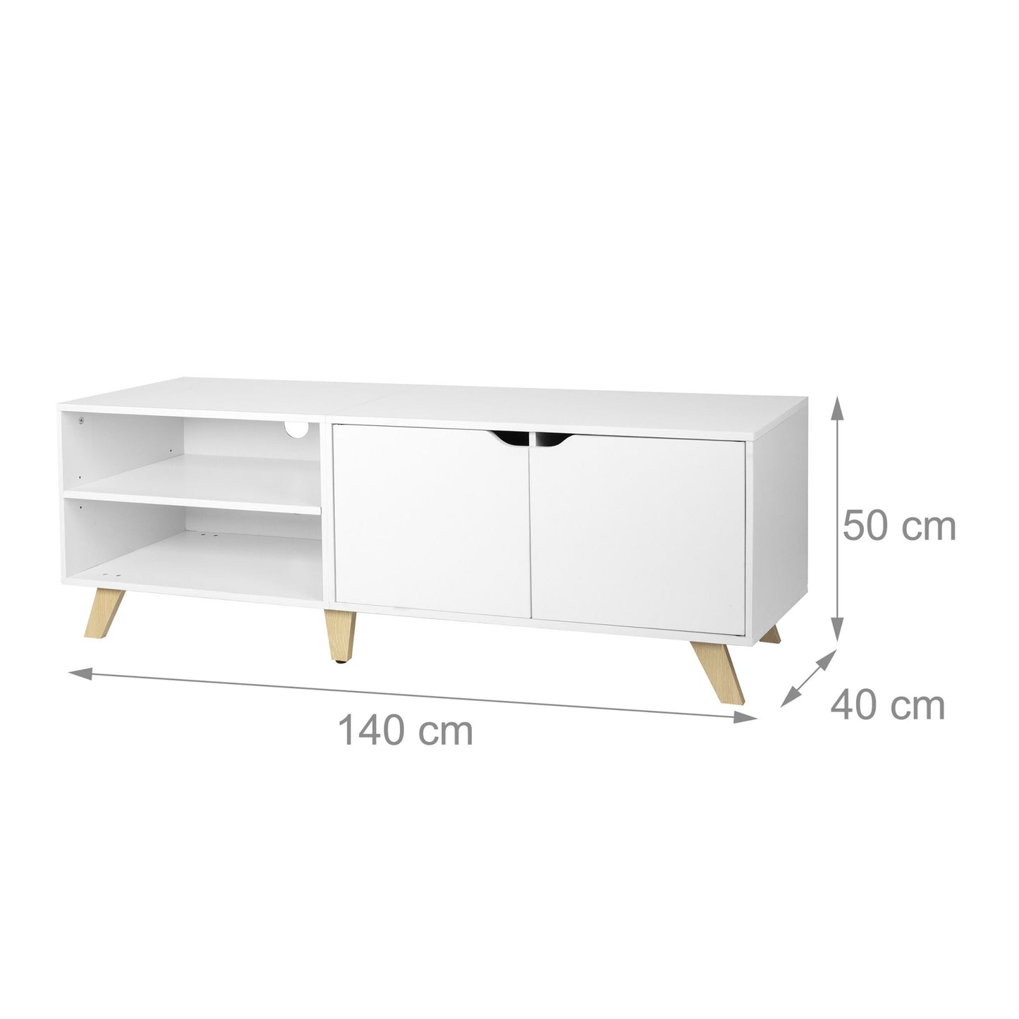 TV Cabinet for 60-Inch TVs, 6 Compartments