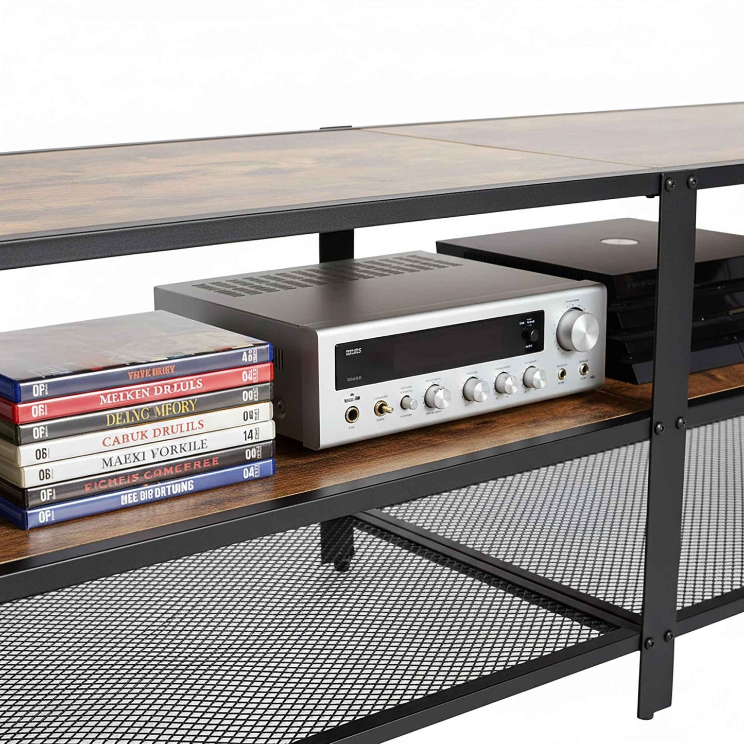 TV Stand with 4 Compartments, Industrial Design