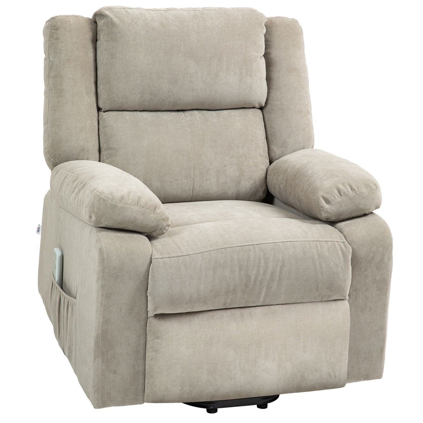 Electric recliner, standing aid, pocket spring, light grey