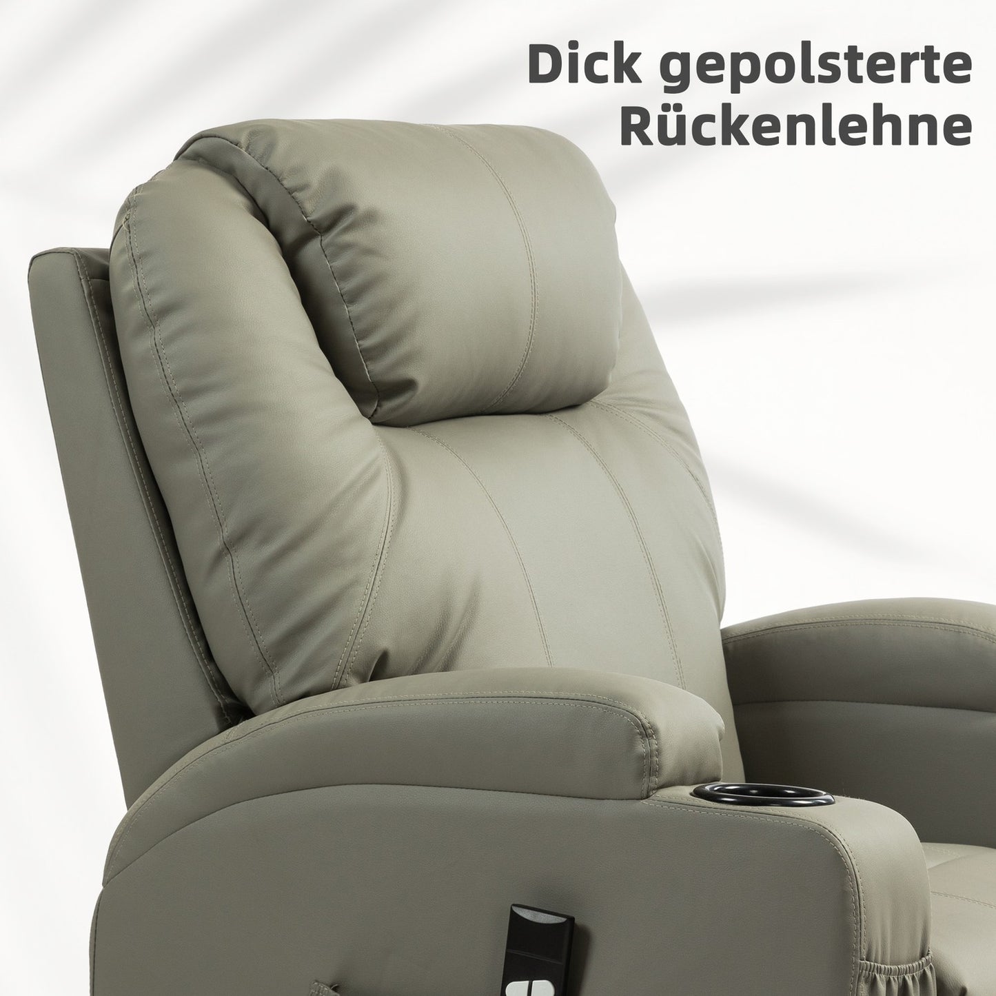 Electric recliner TV chair with standing aid & cup holder