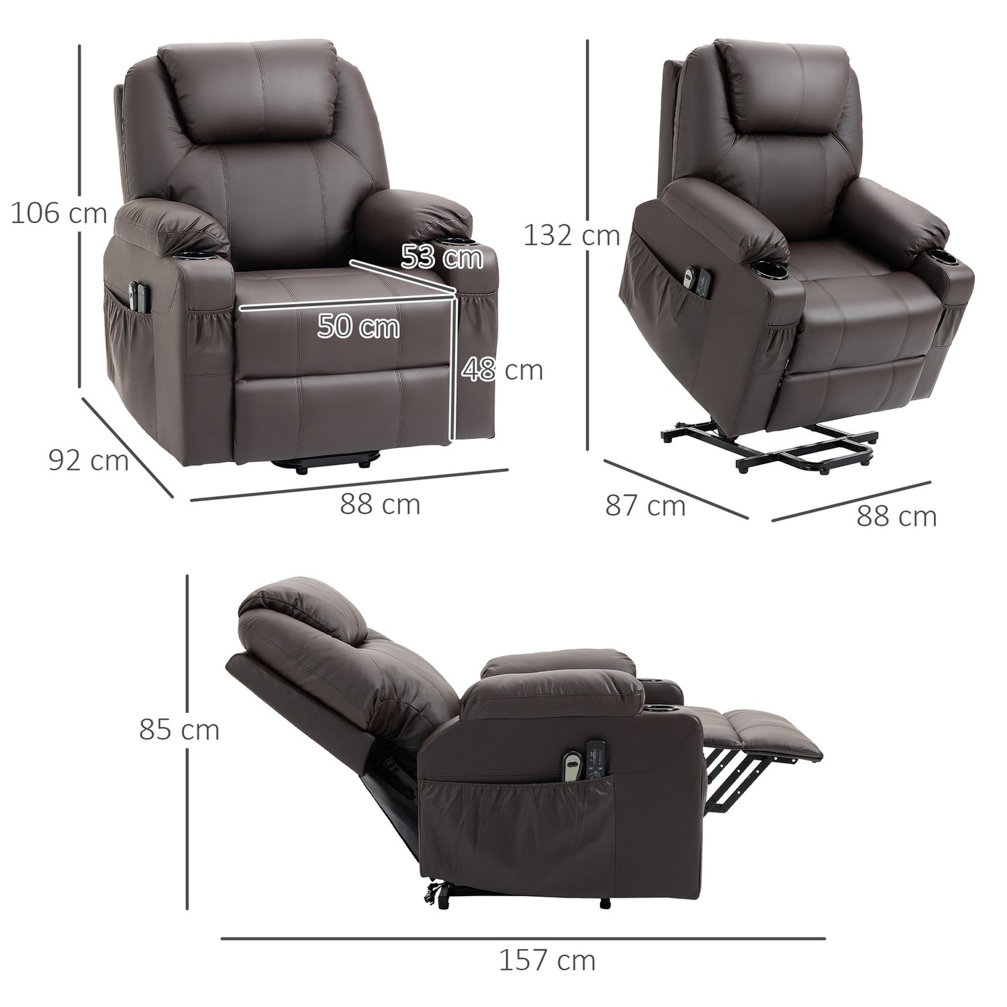 TV armchair - massage, standing aid, remote control