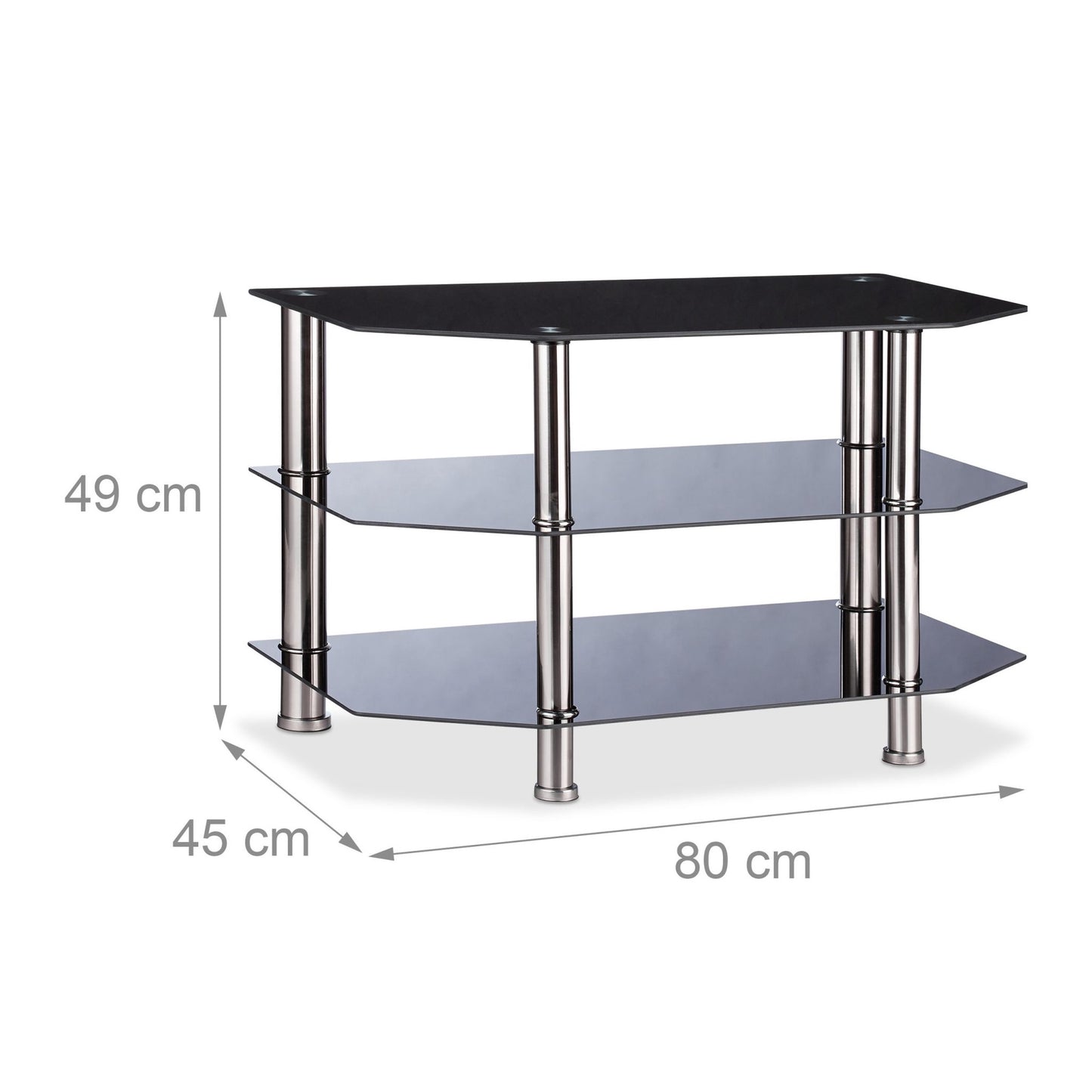 TV table Black Glass