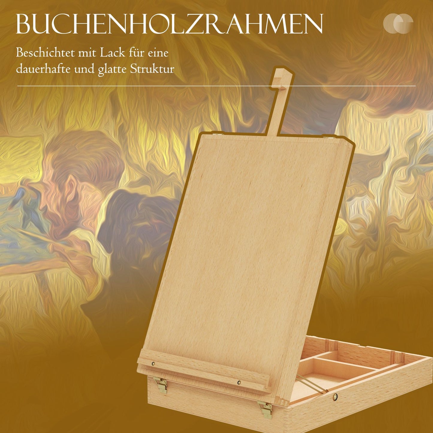 Adjustable Wooden Table Easel - Portable with Storage
