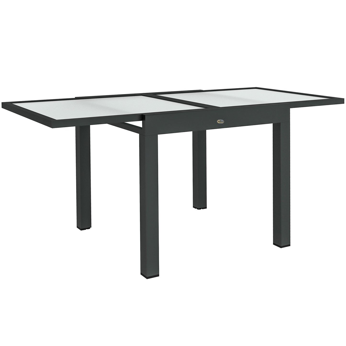 Large outdoor garden table - 160x80 cm, aluminum frame