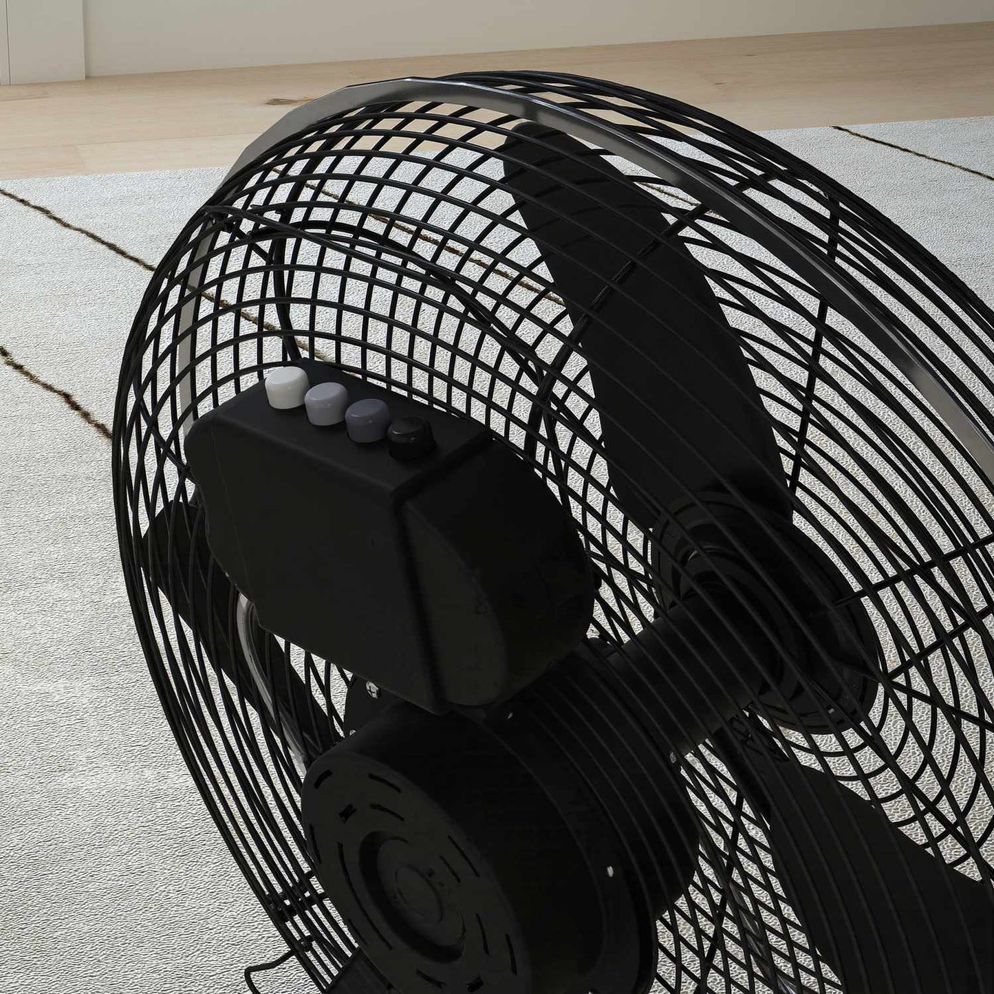 Electric table fan, 3 speeds & 120° tilt, black