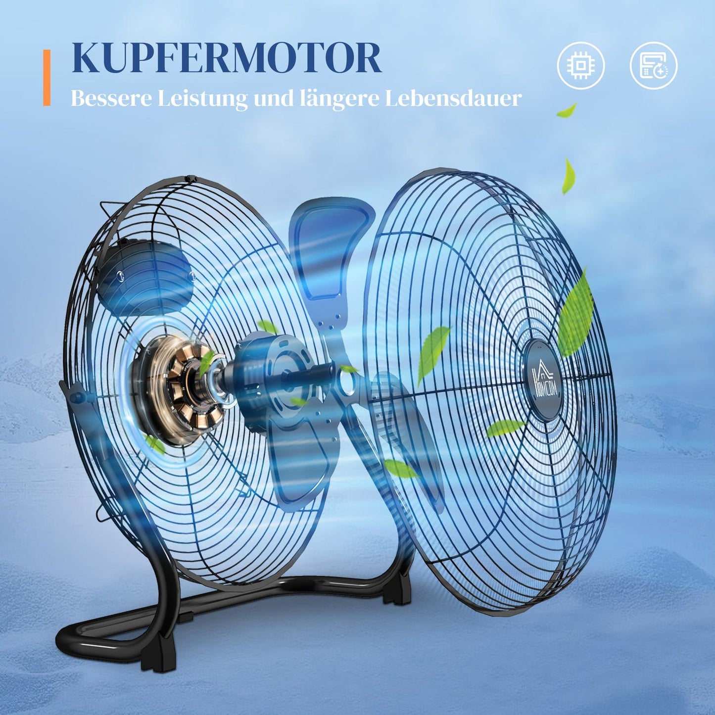 Electric table fan, 4 speeds, 120° adjustable angle, black