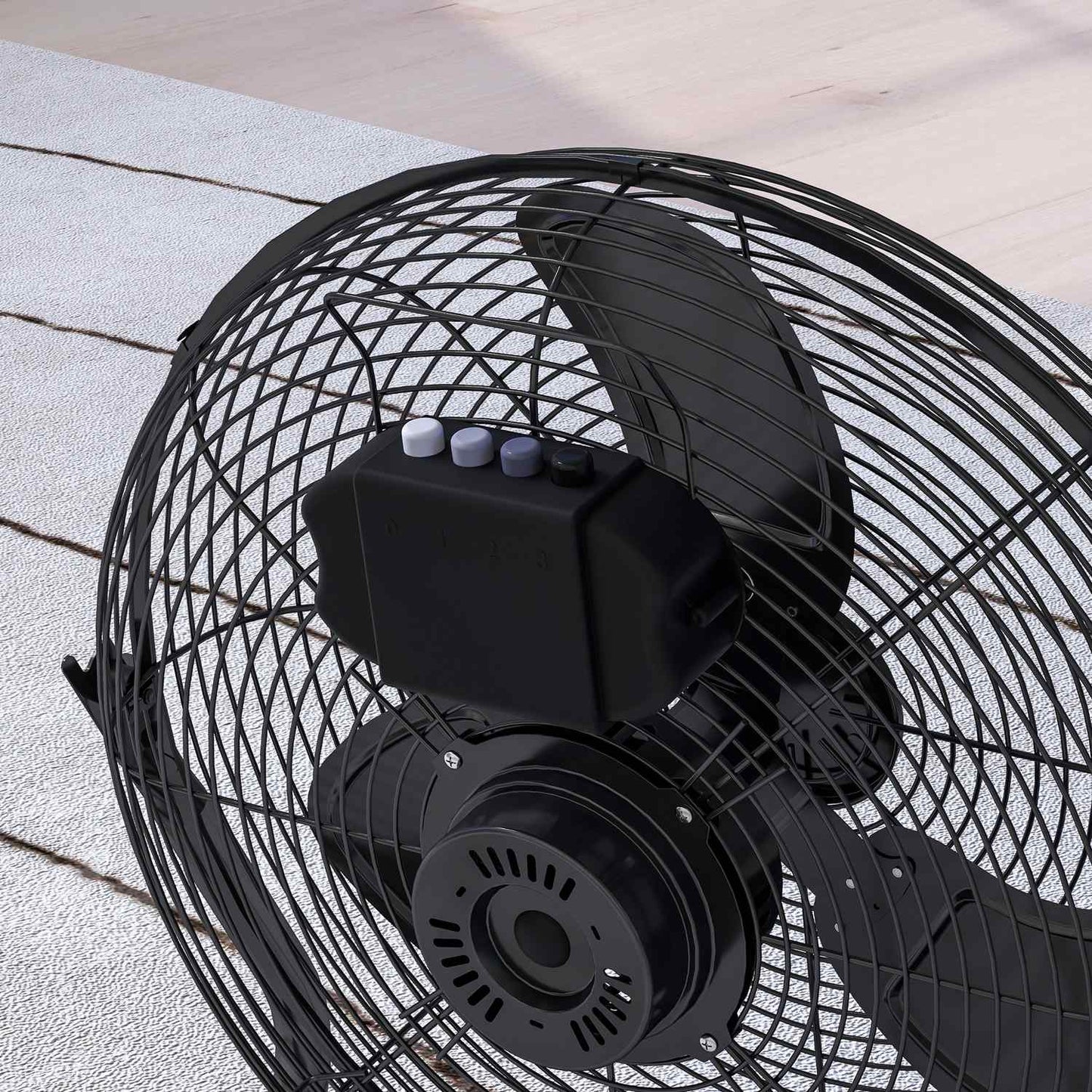 Electric table fan, 4 speeds, 120° adjustable angle, black