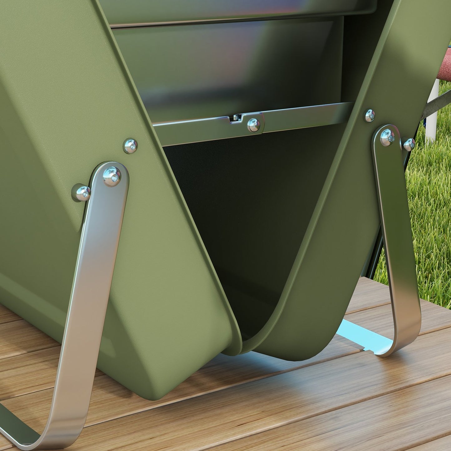 Charcoal Tabletop Grill - Stainless Steel, Portable, Green