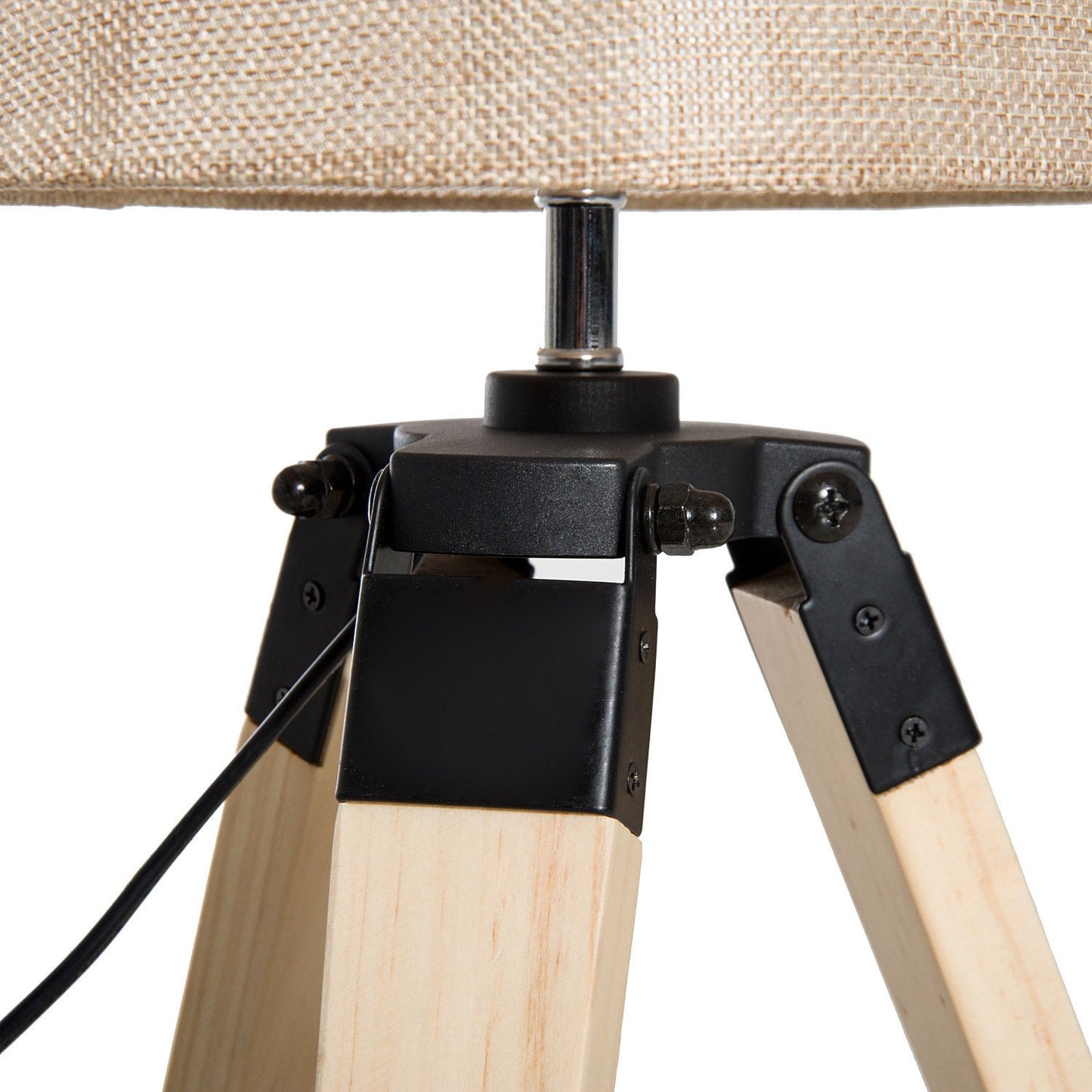 Bedside lamp, beige linen look, 45cm
